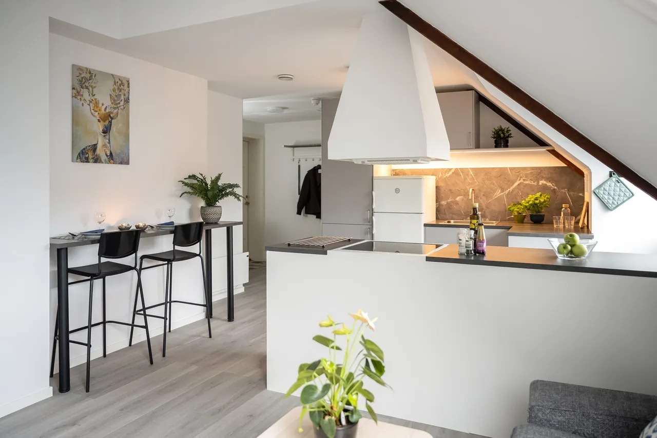 Åpen løsning kjøkken og stue